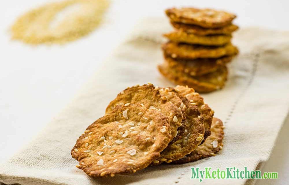 Sesame Sea Salt Low Carb Crackers My Keto Kitchen