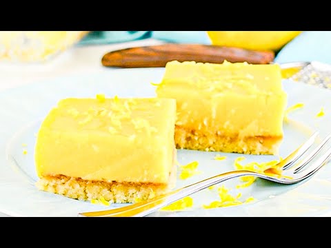 Keto Recipe - Lemon Bars Dessert, or Make them as a &quot;Creamy Low-Carb Snack&quot;