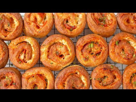 Keto Recipe - Pizza Scrolls / Roll Ups - Better than Fathead Dough - Tasty &amp; Easy to Make (2g Carbs)