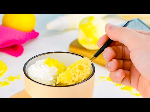 Keto Lemon Mug Cake Recipe - Low Carb, Quick &amp; Delicious 90 second Cook Time (Easy)