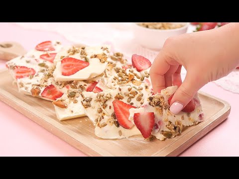 Keto Frozen Yogurt Bark Recipe - Very Low Carb (1g Net Carbs)