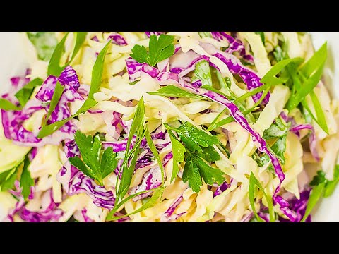 Best Keto Coleslaw &amp; Dressing Recipe - How to Make this Simple Low Carb Salad in Minutes (Easy)