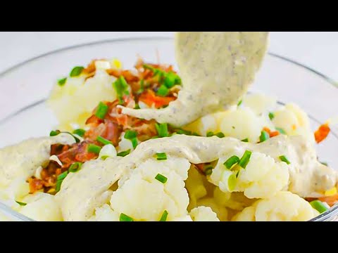 Keto Cauliflower Salad Recipe - Potato Salad Replacement, Low-Carb Delicious &amp; &quot;Easy to Make&quot;