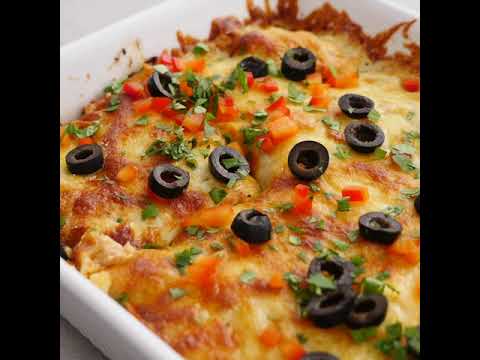 Easy Chicken Enchilada Casserole &quot;Cheesy &amp; Saucy&quot; - Keto and Low Carb