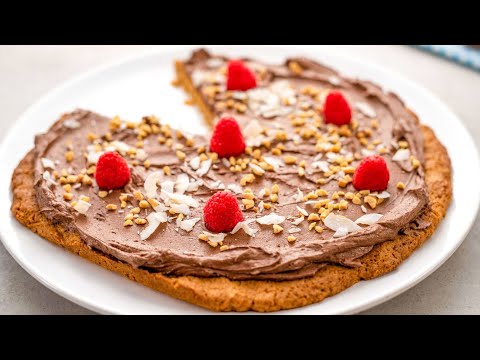 Keto Recipe Pizza Cookie | Chocolate Peanut Butter Flavor &quot;Mouthwatering&quot; Low-Carb Dessert!