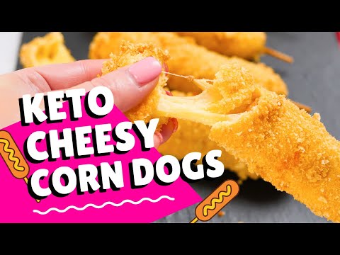 How To Make Keto Corn Dogs with Low Carb Batter - Cheesy &amp; Crunchy (Korean Style)