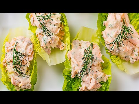 Keto Salmon Lettuce Wraps Recipe - Healthy Omega Fats - Creamy &amp; Delicious