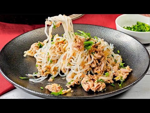 Keto Shirataki Spaghetti Recipe with Tuna - Light, Zesty &amp; Easy to Make (1g Net Carbs)