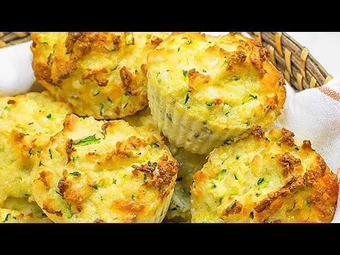 Keto Muffins Recipe - Cheese &amp; Zucchini (Delicious Low-Carb Savory Snack)