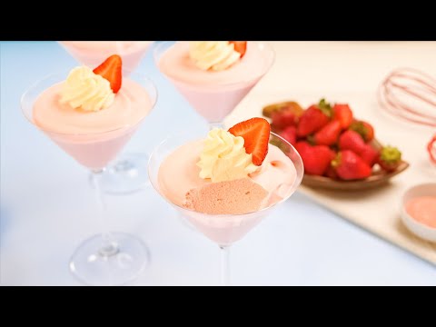 Keto Strawberry Cream Mousse - Aka Flummery - 2 Ingredients (2g Carbs)