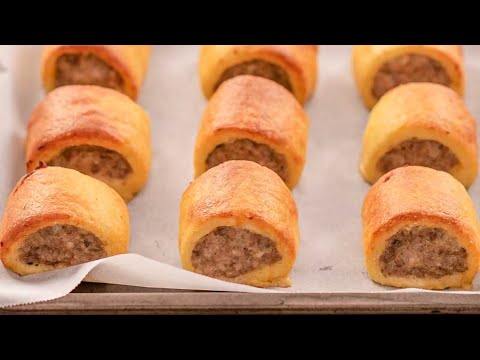 Keto Recipe Sausage Rolls with Low-Carb Pastry (Easy Bake)