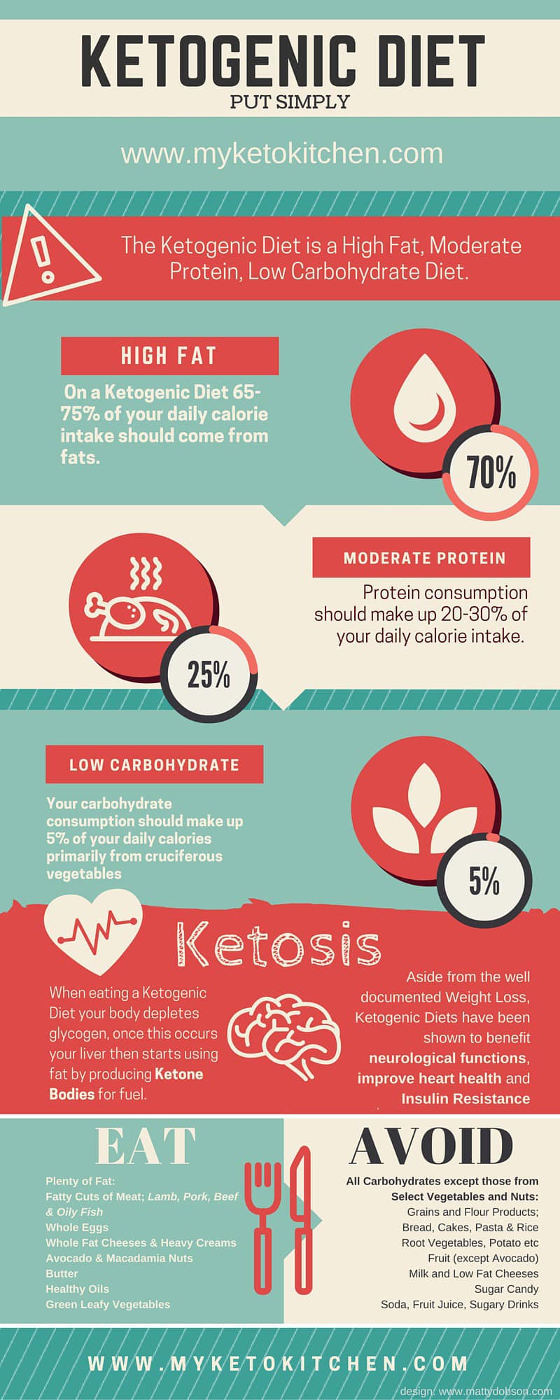 Ketogenic Diet Infographic Simple Explaination