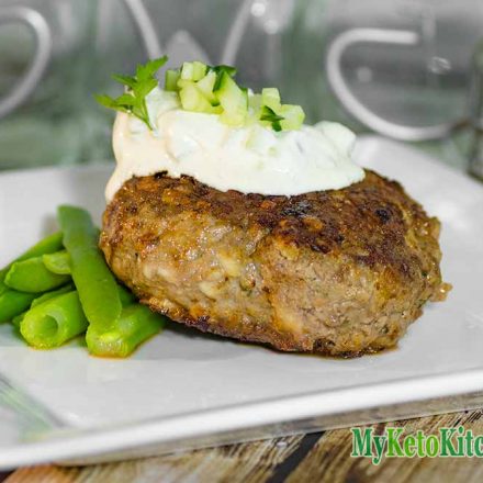 Low Carb Lamb and Halloumi Burgers