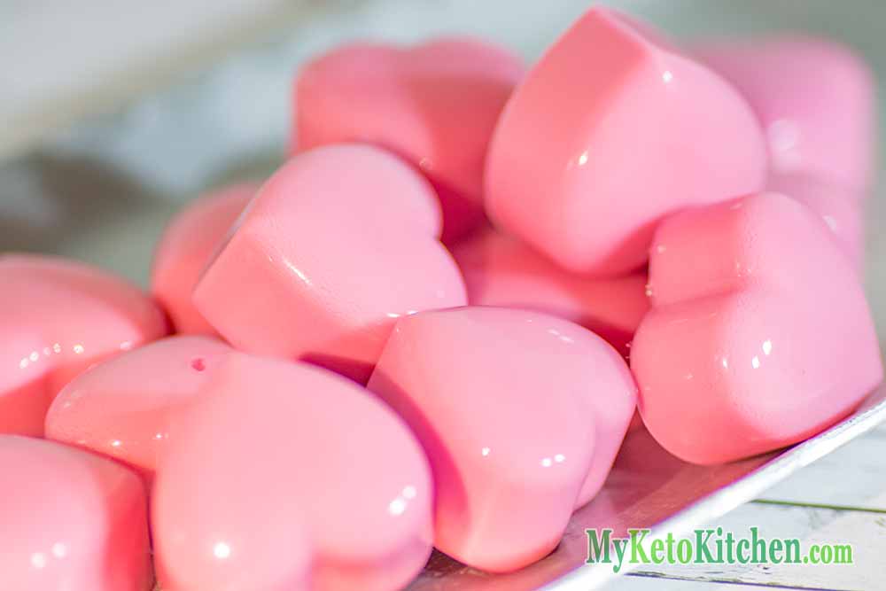Raspberry Fat Bombs Cream Heart Jellies Raspberry Fat Bombs Cream Heart Jellies