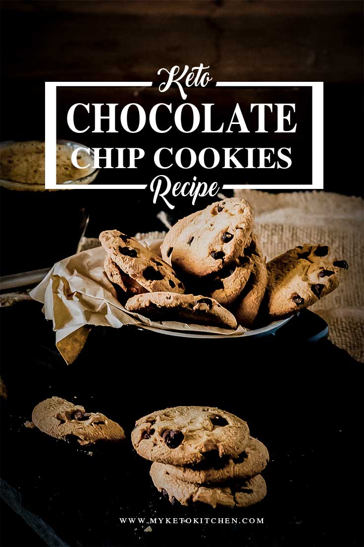 keto chocolate chip cookies recipe pin