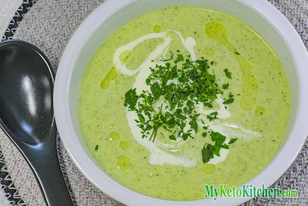 Keto Winter Low Carb Broccoli and Leek Soup