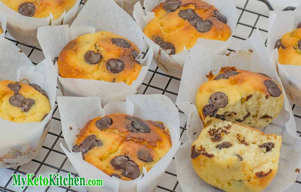 Keto Muffins Recipe "LowCarb Choc Chip" Make a Batch They're Easy