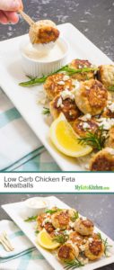 Low Carb Chicken Feta Meatballs