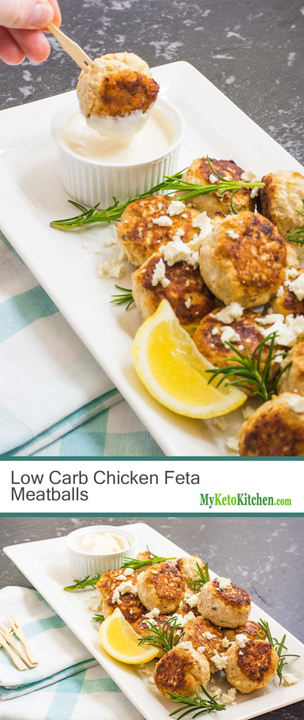 Easy Chicken & Feta Meatballs Recipe Low Carb (Keto) Juicy & Delicious