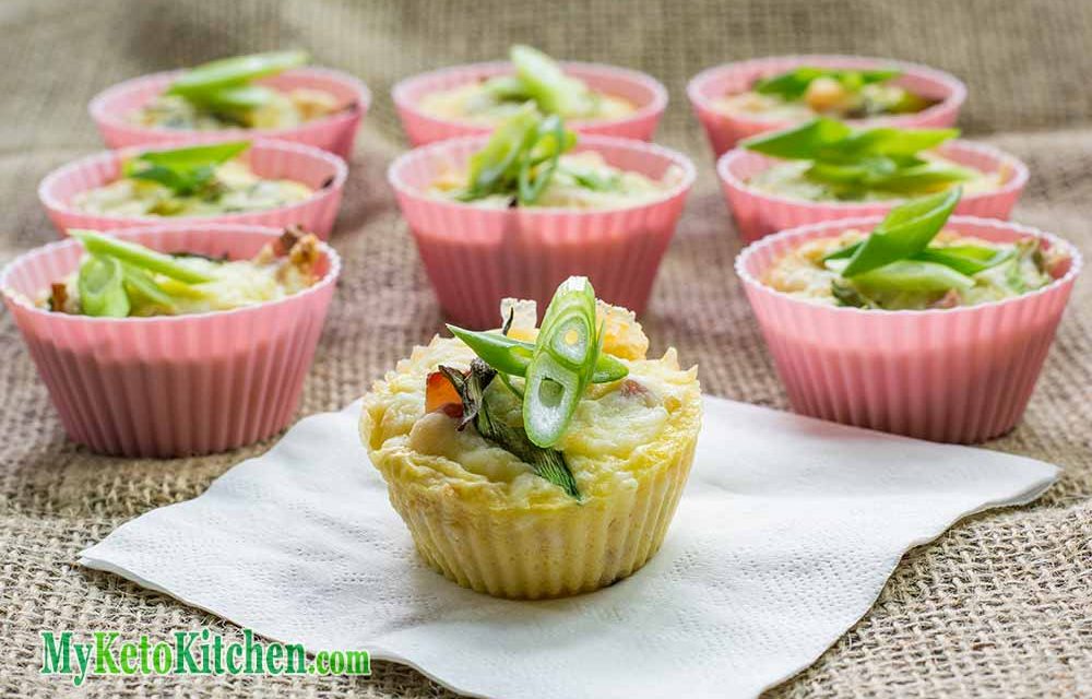 Keto Breakfast Muffin Recipe Cheese and Bacon Gluten Free