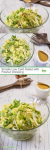 Low Carb Salad with Peanut Dressing