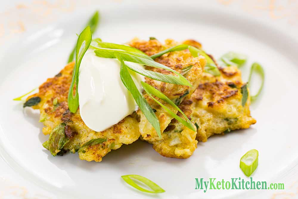 Low Carb Cauliflower Latkes Recipe Low Carb Cauliflower Latkes Recipe