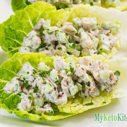 low carb chicken salad wraps