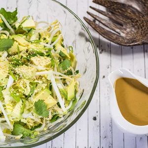 Low Carb Salad with Peanut Dressing