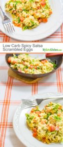 Low Carb Spicy Salsa Scrambled Eggs (Vegetarian, Keto, Gluten Free)