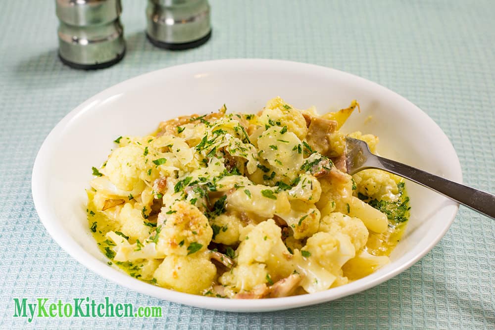Keto Carbonara Low Carb Cauliflower Cheese and Bacon Keto Carbonara Low Carb Cauliflower Cheese and Bacon