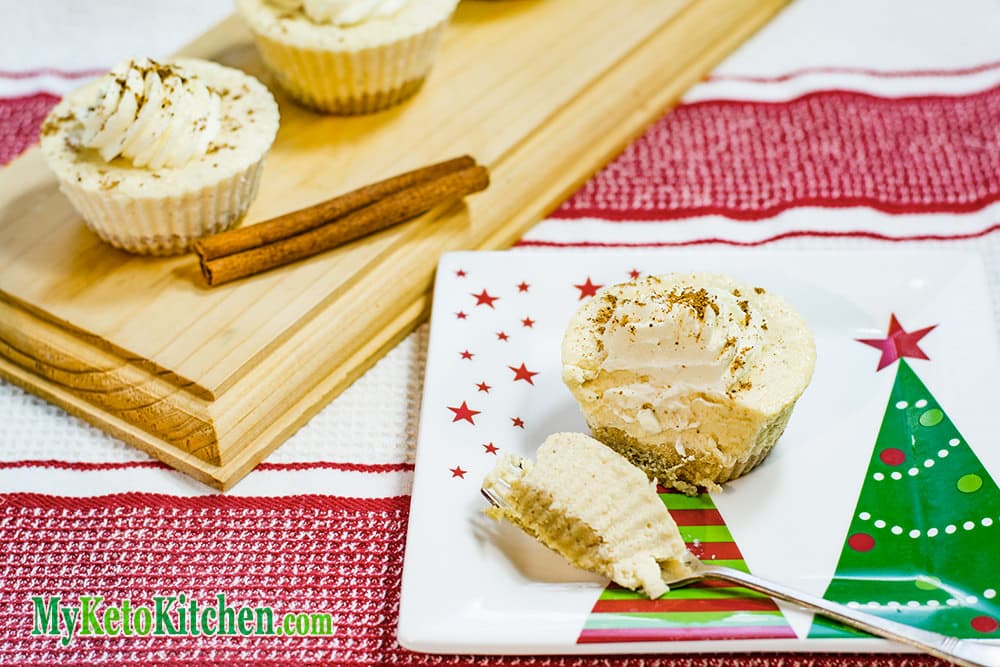 Keto Eggnog Cheesecakes Dessert Recipe Keto Eggnog Cheesecakes Dessert Recipe