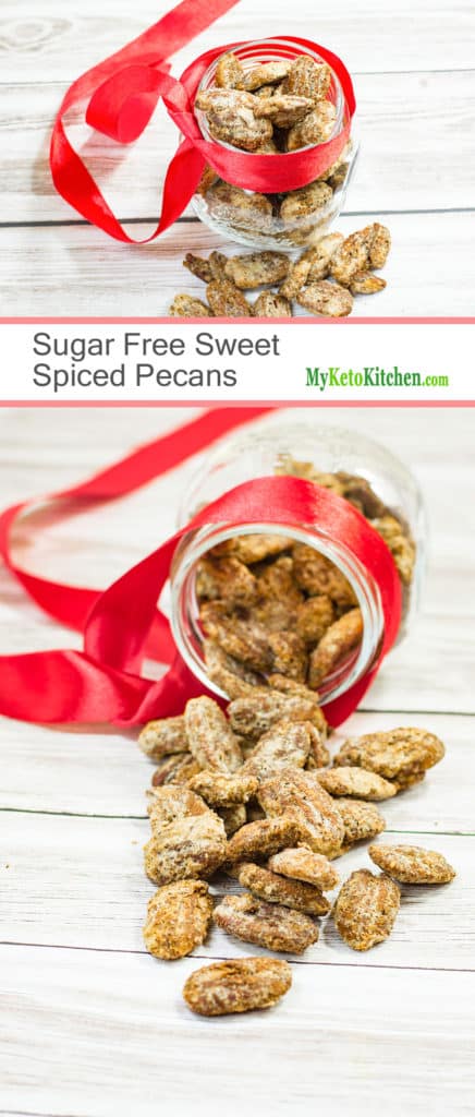 Sugar Free Sweet Spiced Pecans (Gluten Free. Grain Free, Keto, Low Carb)