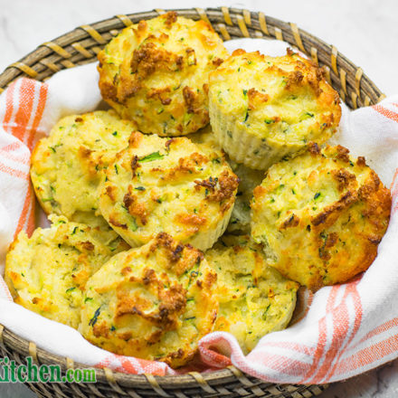 Low Carb Cheddar Zucchini Muffins