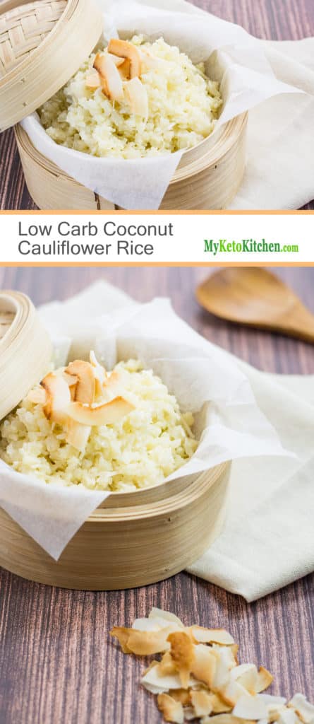 Low Carb Coconut Cauliflower Rice (Keto, Gluten Free, Dairy Free, Paleo)