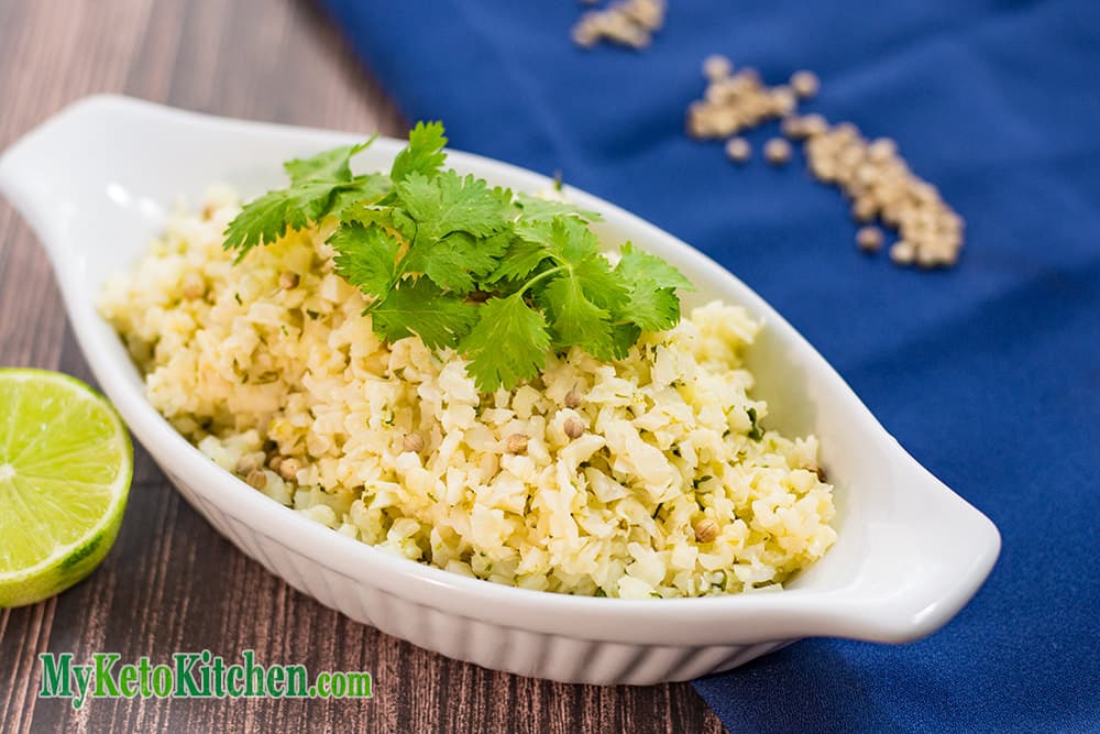 Low Carb Lime & Cilantro Cauliflower Rice