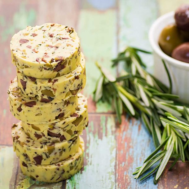 Easy Recipe Marinated Olive Flavored Compound Butter