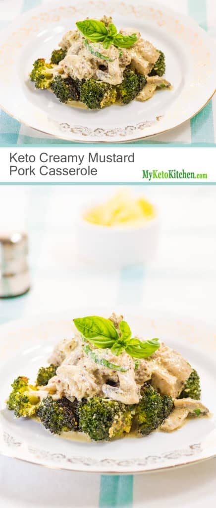 Keto Creamy Mustard Pork Casserole - Gluten Free, Low Carb
