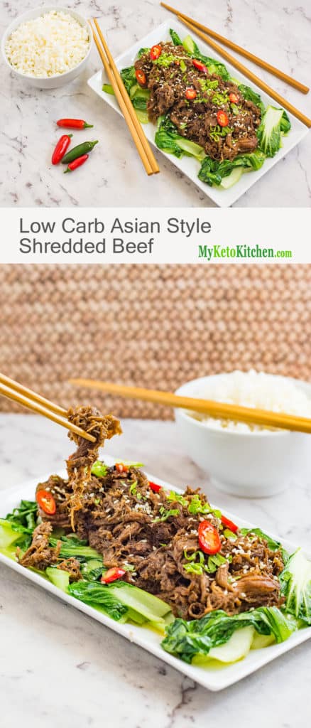 Low Carb Asian Style Shredded Beef (Gluten Free, Keto, Dairy Free)