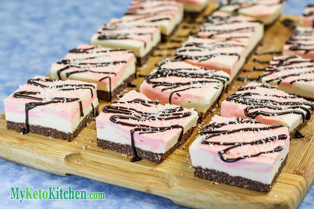 Keto "Cherry Ripe" Chocolate Coconut Bars
