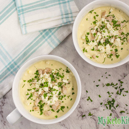 Keto Winter Chicken & Cauliflower Soup