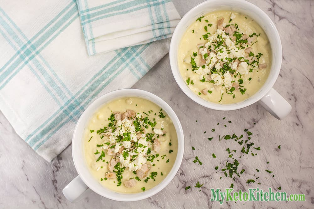 Keto Winter Chicken & Cauliflower Soup