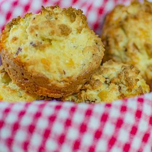 Low Carb Muffins Recipe - Bacon and Sour Cream