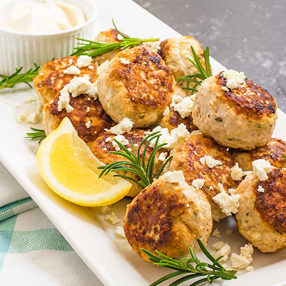 Keto Meatballs Recipe - Chicken & Feta