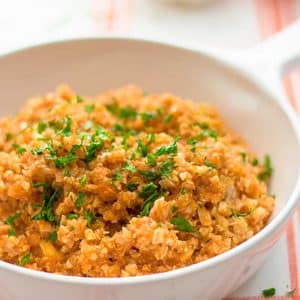 Low Carb Mexican Cauliflower Rice - easy keto side dish