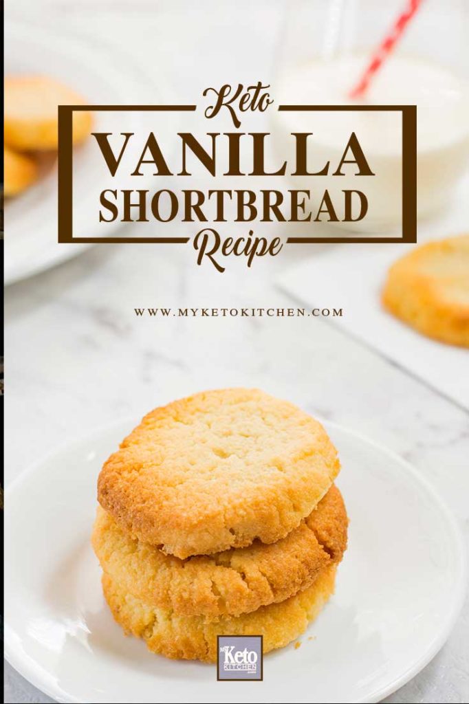 keto shortbread cookies recipe pin image
