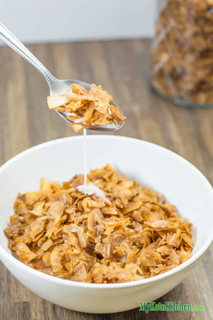 Low Carb Coconut Frosted Flakes Breakfast Cereal Low Carb Coconut Frosted Flakes Breakfast Cereal