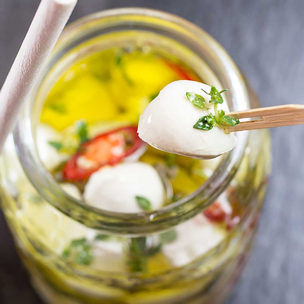 How to make Marinated Bocconcini Mozzarella Cheese