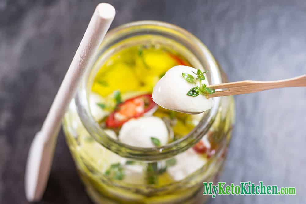 Easy Keto Marinated Mozzarella Cheese My Keto Kitchen