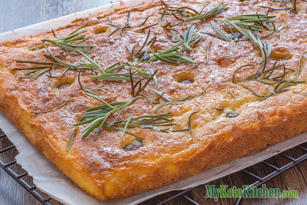 Low Carb Rosemary & Olive Focaccia Bread My Keto Kitchen