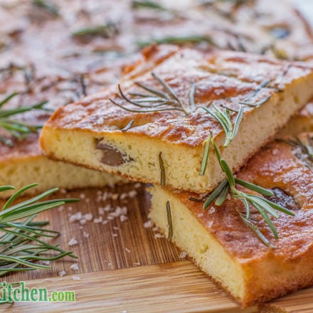 Low Carb Rosemary & Olive Focaccia Bread
